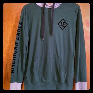American Eagle Hooded Long Sleeve Shirt
